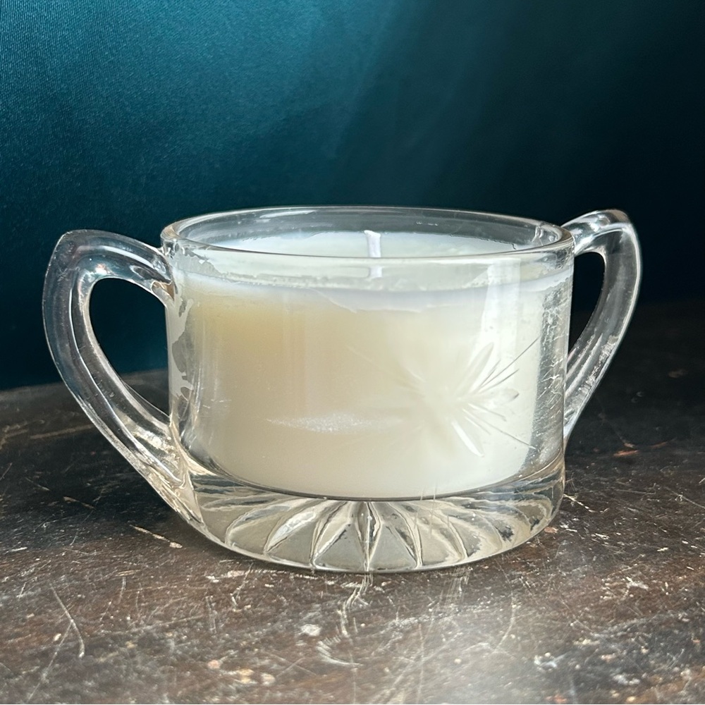 Oasis Del Mar Scented Soy Candle Vintage MCM Atomic Starburst Sugar Bowl